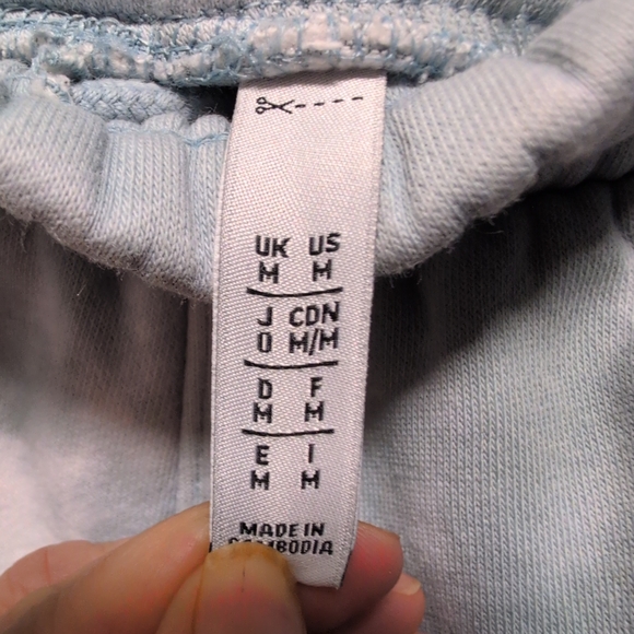 Adidas Women's Light Blue Tie-Dye Lounge Shorts - Picture 10 of 12